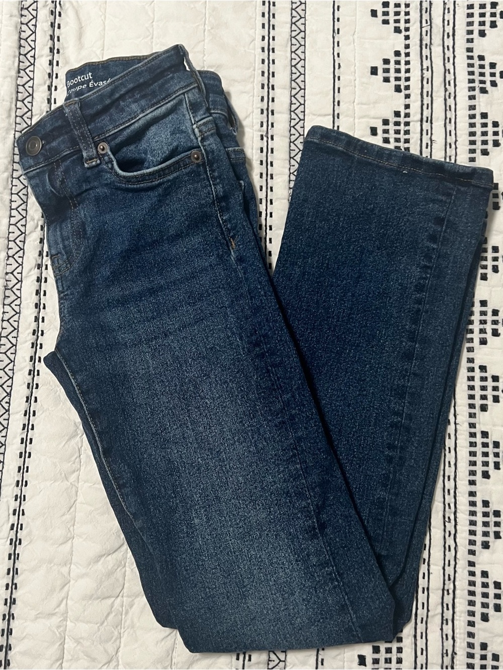 Amazon Dark Blue Kids Slim Boot Cut Jeans